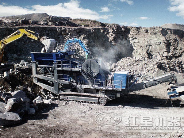 湖南建筑廢料破碎現(xiàn)場，資源循利用，直達現(xiàn)場