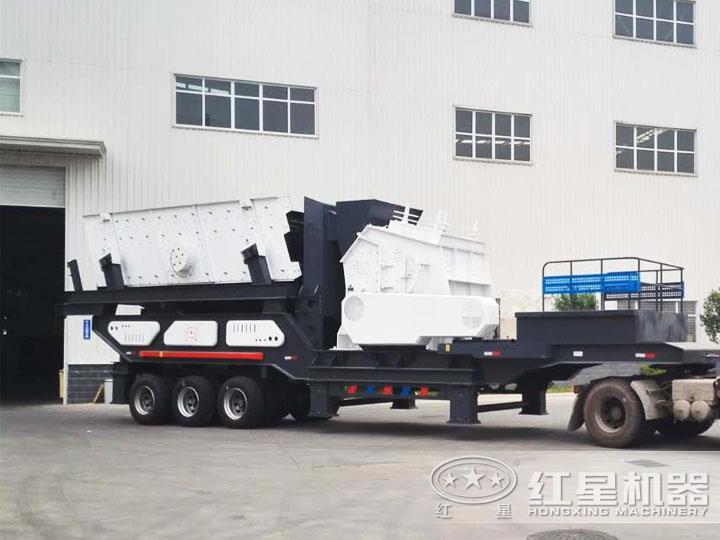 反擊式移動破碎站，生產(chǎn)能力50-280t/h